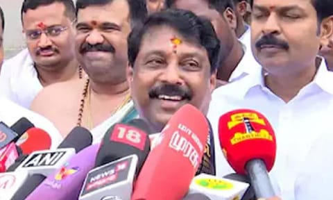 BJP state president Nainar Nagendran&nbsp;