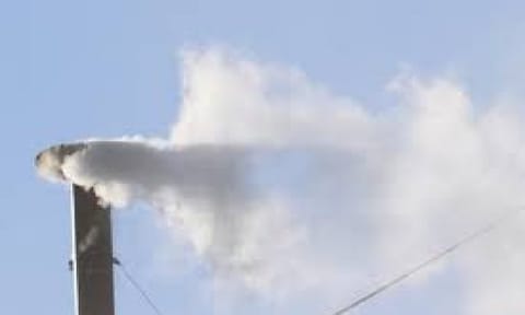 White smoke pours out of Sistine Chapel chimney (AP)&nbsp;