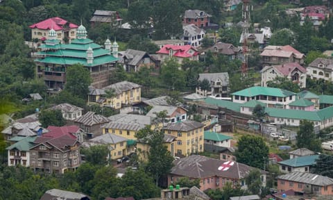 A freshly painted red cross symbol on the roof of a hospital amid escalating tensions between India and Pakistan, at Uri, in Baramulla district of north Kashmir (PTI)&nbsp;
