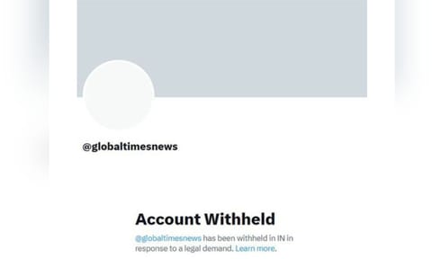 China's Global Times, Xinhua X-account handles blocked in India (X)&nbsp;