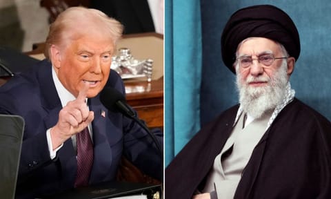 Donald Trump and Ali Khamenei (AP)