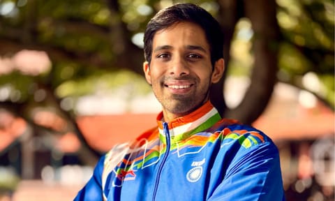 Siddharth in the Indian kit for upcoming Asian Championship
