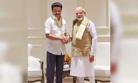 &nbsp;Chief Minister MK Stalin and Prime Minister Narendra Modi (PTI)