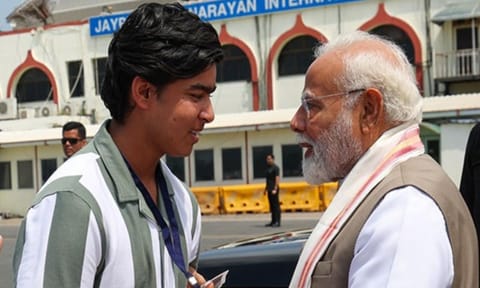 Vaibhav Suryavanshi and PM Narendra Modi (X/@narendramodi)&nbsp;