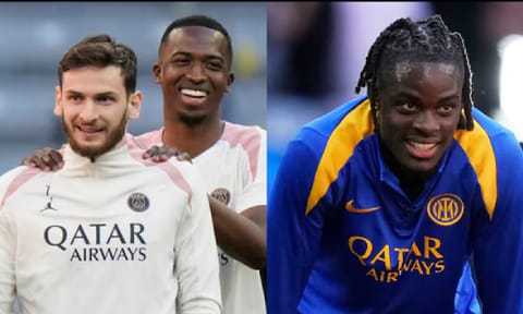 PSG are set to face Italy's Inter Milan in the final of the Champions League on Saturday (AP)