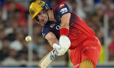 &nbsp;Royal Challengers Bengaluru's batter Liam Livingstone plays a shot during the Indian Premier League (IPL) 2025 final cricket match between Royal Challengers Bengaluru and Punjab Kings, in Ahmedabad, Gujarat (PTI)