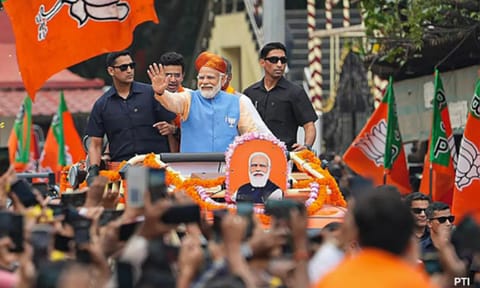 PM Modi during rally&nbsp;