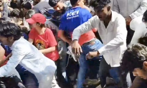 At least 11 people were killed and 33 others suffered injuries in a stampede near the stadium on Wednesday (PTI)&nbsp;