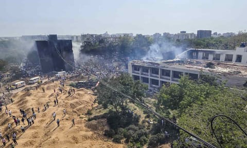 &nbsp;Air India plane crashed near Ahmedabad airport, Thursday, June 12, 2025 (PTI)&nbsp;