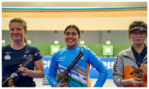 Suruchi Singh clinches gold in women's 10m air pistol at ISSF World Cup in Munich&nbsp;