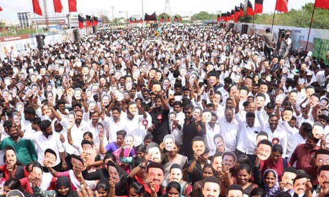 DMK's youth wing protests against Union govt for not recognising Keeladi excavations report&nbsp;