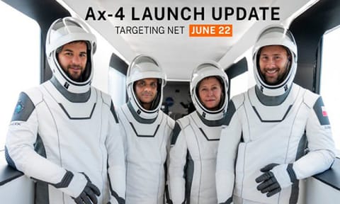 Crew of Axiom-4 mission (Photo/@Axiom_Space)