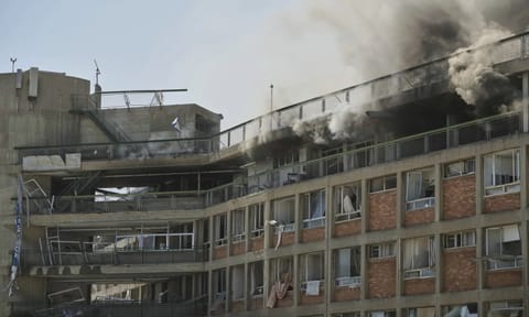 Separate Iranian strikes also hit a high-rise apartment building in Tel Aviv and other sites in central Israel. Authorities in Israel said at least 40 people were wounded (AP)&nbsp;