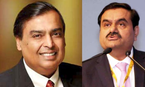 Mukesh Ambani and Gautam Adani (PTI)&nbsp;
