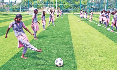 The 20,000-square-foot facility built at a cost of Rs 1.92 crore at the govt school in Shollinganallur (Photo: Justin George)