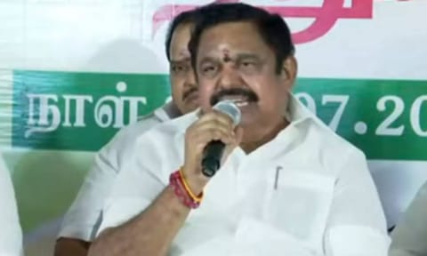 AIADMK general secretary Edappadi K Palaniswami&nbsp;
