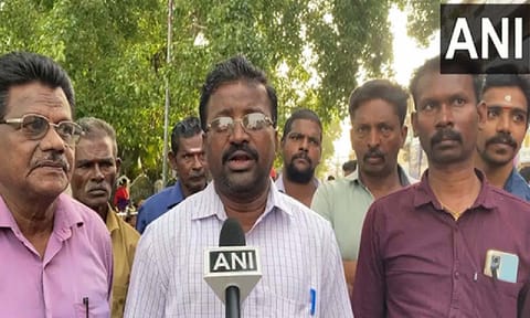 Sanitation workers across all four zones of Thoothukudi Corporation held a one-day strike demanding justice over long-pending issues (Photo/ANI)