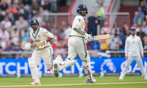India's Shardul Thakur and Washington Sundar run between the wickets on day two of the fourth test cricket match between India and England, at the Old Trafford Cricket Ground, in Manchester, Thursday, July 24, 2025 (PTI)&nbsp;