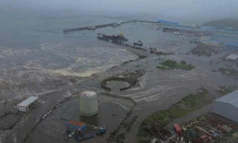 Three tsunami waves hit Russia’s coastal area of Severo-Kurilsk on Wednesday, in the main settlement on the Kuril Islands in the Pacific, according to the local mayor Aleksandr Ovsyannikov (AP)