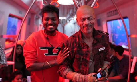 Director Atlee with Shah Rukh Khan&nbsp;