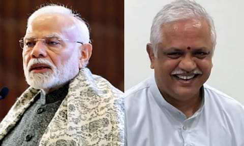 PM Narendra Modi; BJP national general secretary (organisation) BL Santhosh