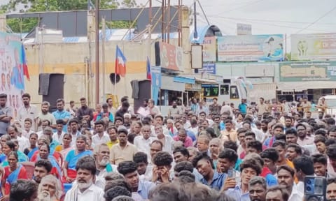 VCK party staged a state-wide protest&nbsp;