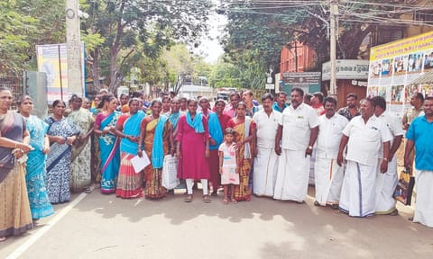 Fishermen and their families stage protest on Monday