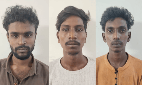 (L-R) Parthiban, Dhanush, Selva