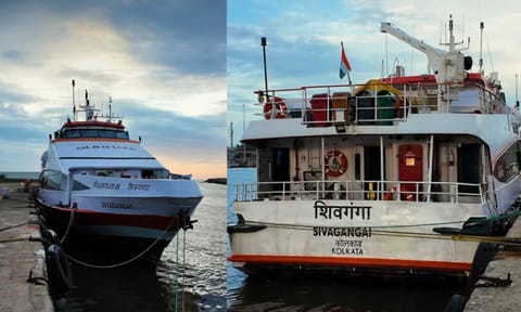 The Sri Lanka-bound ferry ready for voyage at Nagapattinam&nbsp;