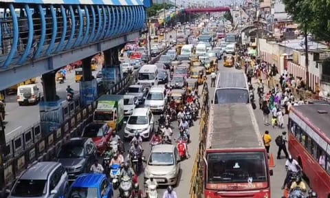 Traffic chokes GST Road as Chennaiites return after long weekend&nbsp;