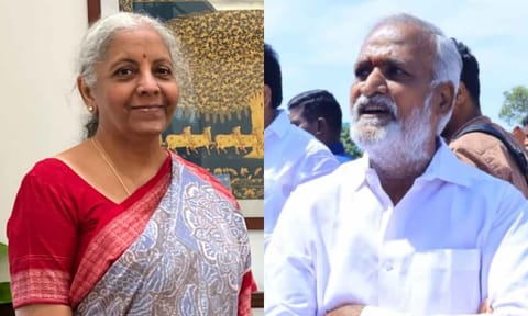 Union Finance Minister Nirmala Sitharaman; Hindu Religious and Charitable Endowments (HR&amp;CE) Minister PK Sekarbabu (X)&nbsp;