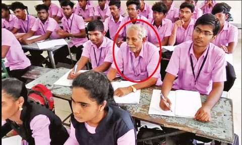 Senior citizen becomes student again to pursue engineering diploma in Mayiladuthurai