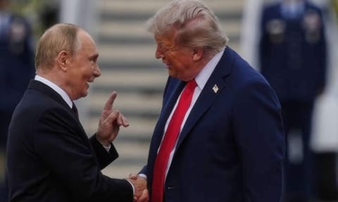 Russian President Vladimir Putin and US counterpart Donald Trump&nbsp;