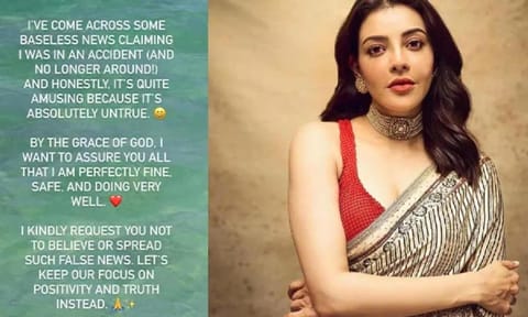 Kajal Aggarwal rubbishes death rumours via X post