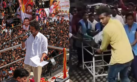 Tamilaga Vettri Kazhagam (TVK) leader Vijay’s campaign in Karur