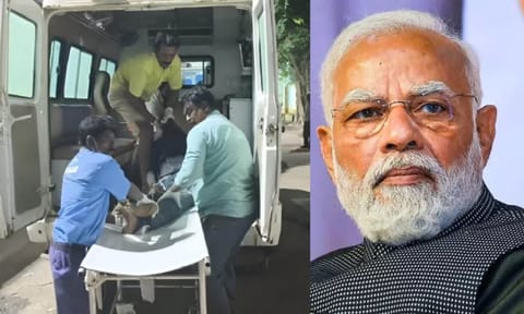 Bodies of the workers being brough to Stanley Hospital; PM Modi