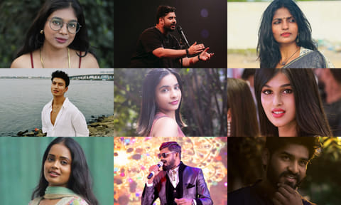 From top (L-R): VJ Paaru, Vikkals Vikram, Kani Thiru, Tushaar, Auror Sinclair, Apsara CJ, VJ Nandhini, Gana Vinoth, Sabarinathan