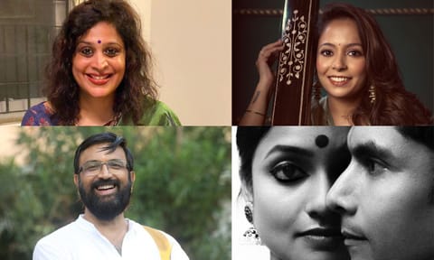 L to R:&nbsp; Akhila (T), G Ravikiran (B); Ankita Joshi (T), Renjith Vijna (B)