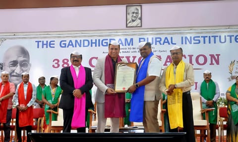 &nbsp;VVS Laxman being confered honorary doctorate at the 38th convocation of The Gandhigram Rural Institute in Dindigul

&nbsp;