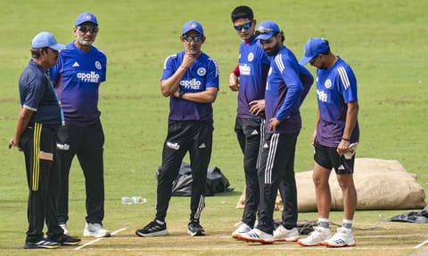 A training session ahead of the first Test cricket match between India and West Indies, in Ahmedabad (PTI)&nbsp;