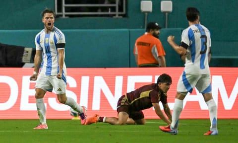 Giovani Lo Celso celebrates after scoring&nbsp;