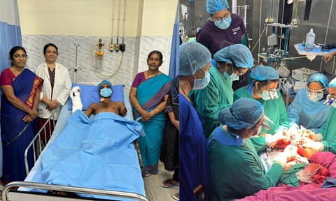 Team of doctors at the Rajiv Gandhi Government General Hospital