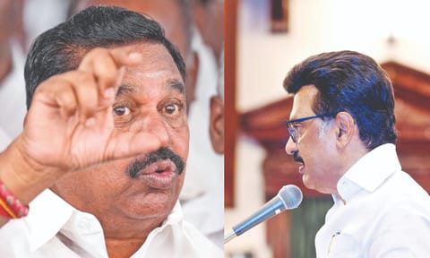 Opposition leader Palaniswami and Tamil Nadu Chief Minister MK Stalin&nbsp;