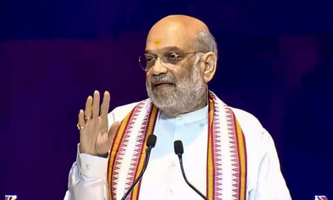 &nbsp;Union Home Minister Amit Shah addresses the gathering at the Extradition of Fugitives: Challenges and Strategies conference, in New Delhi (PTI)&nbsp;
