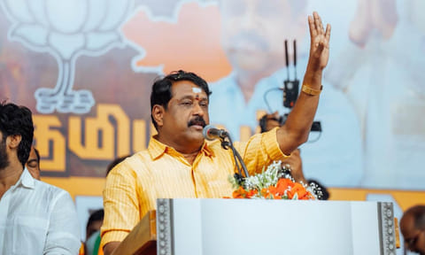 BJP state president Nainar Nagenthran&nbsp;