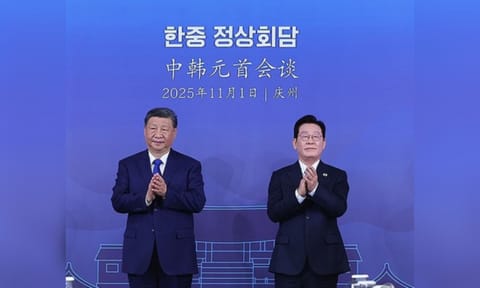 &nbsp;President Xi Jinping &amp; President Lee Jae Myung (IANS)&nbsp;