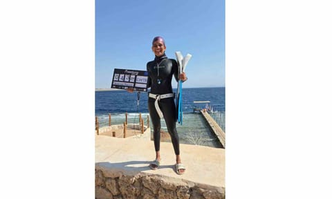 Archana Thiagarajan at the AIDA Freediving World Cup&nbsp;
