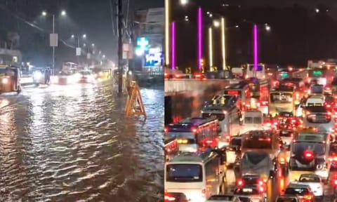 Heavy rain in suburbs of Chennai