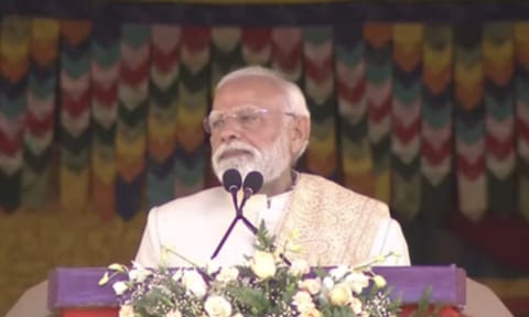 Prime Narendra Modi's address in Bhutan (IANS)&nbsp;