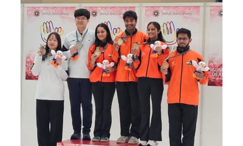 India won gold and bronze at the air rifle mixed team in Tokyo (Photo: Instagram/officialnrai)